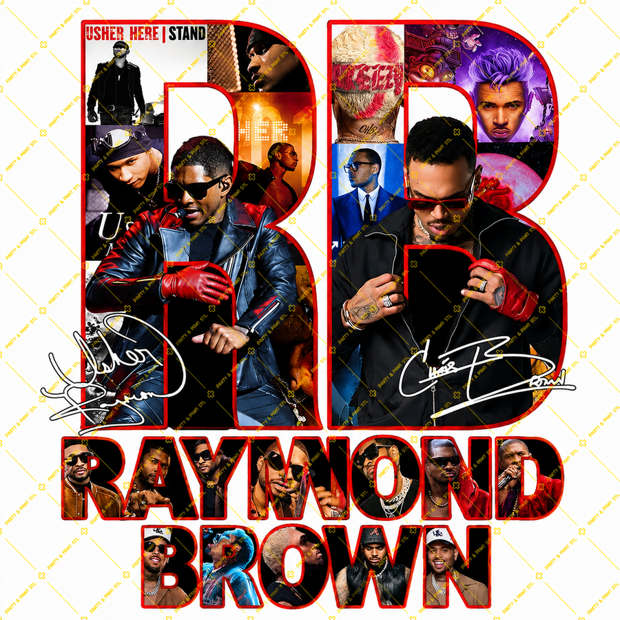 Icons | R&B Tour Inspired PNG Download or DTF Transfer | Usher & Chris Brown Concert