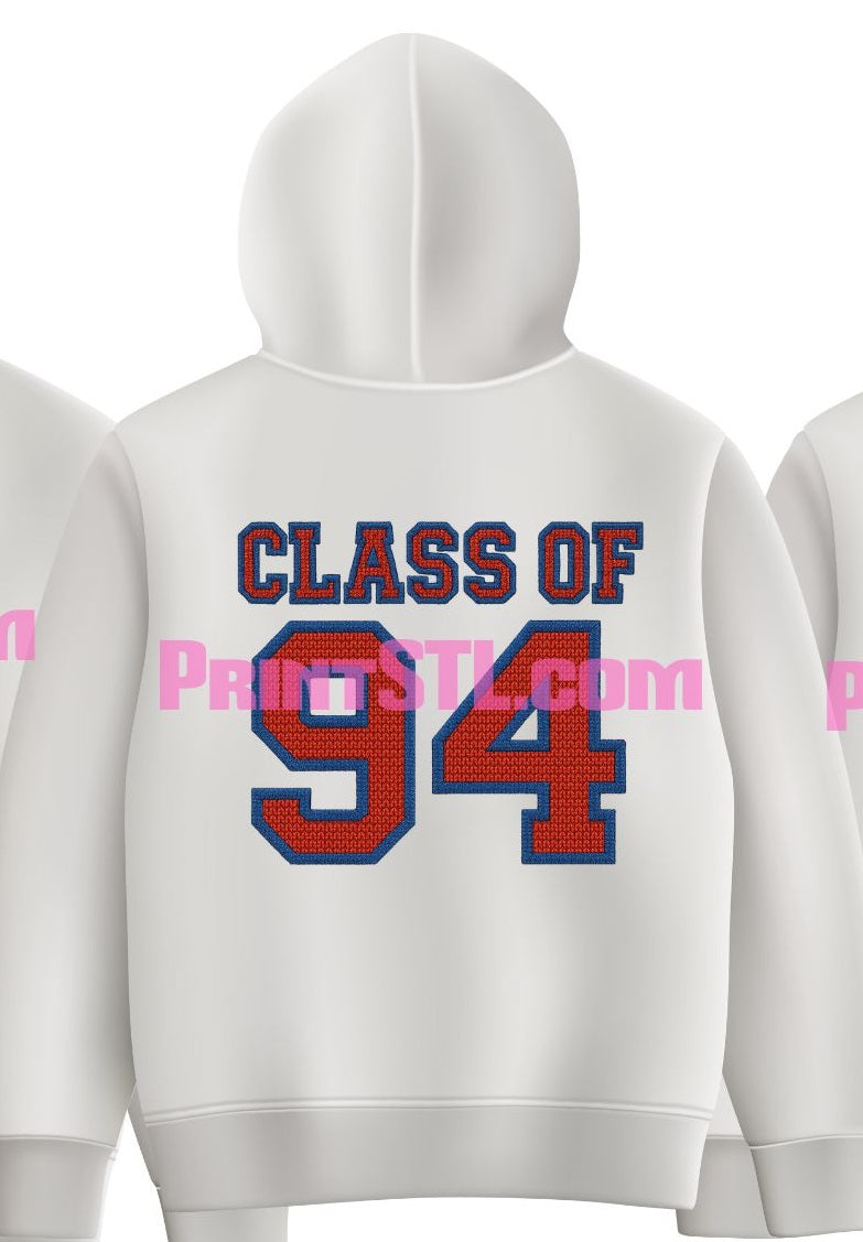 Crochet Look Comets Hoodie – Customizable Year & Name Option | M Logo Design