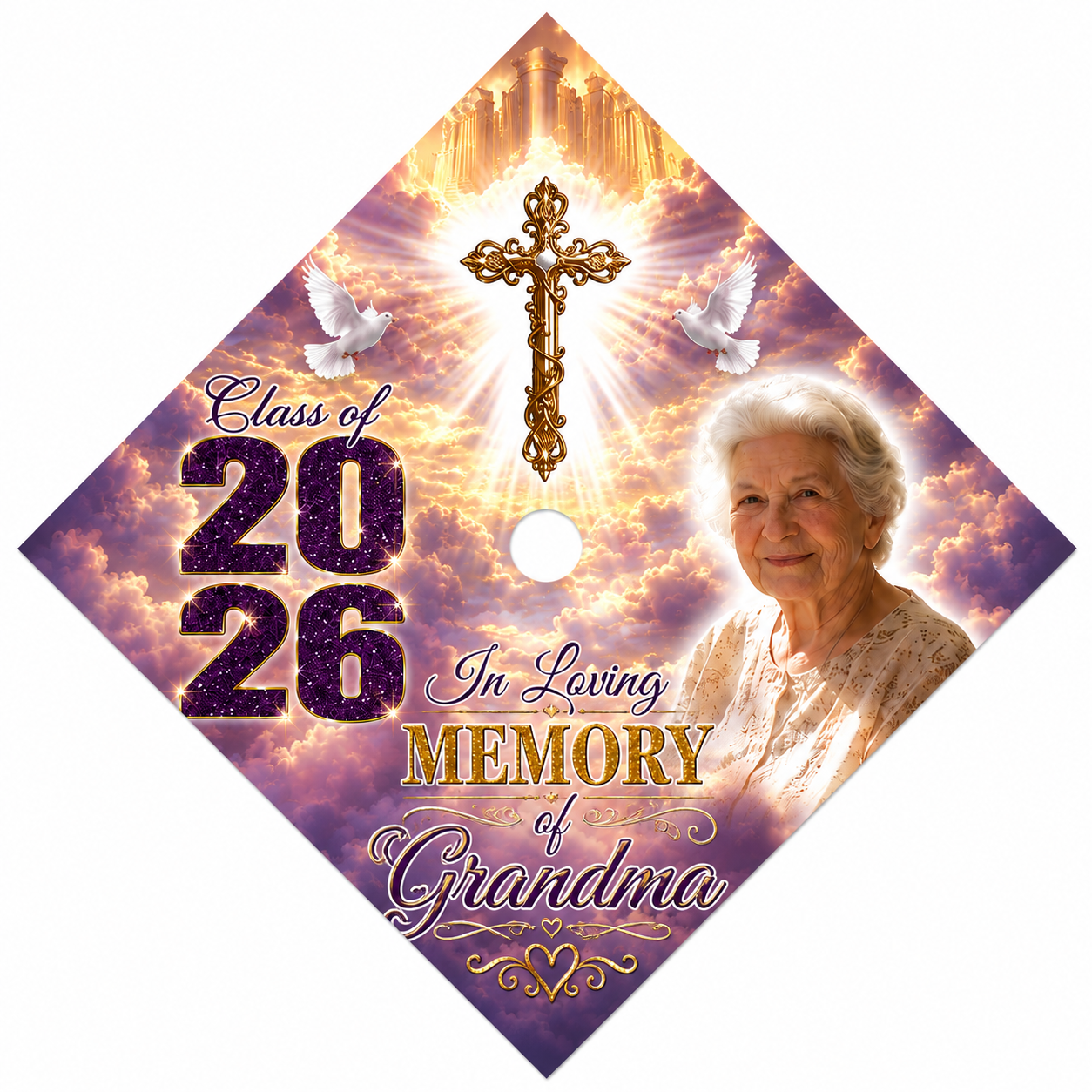 In Loving Memory Graduation Cap Topper | Custom Colors Available