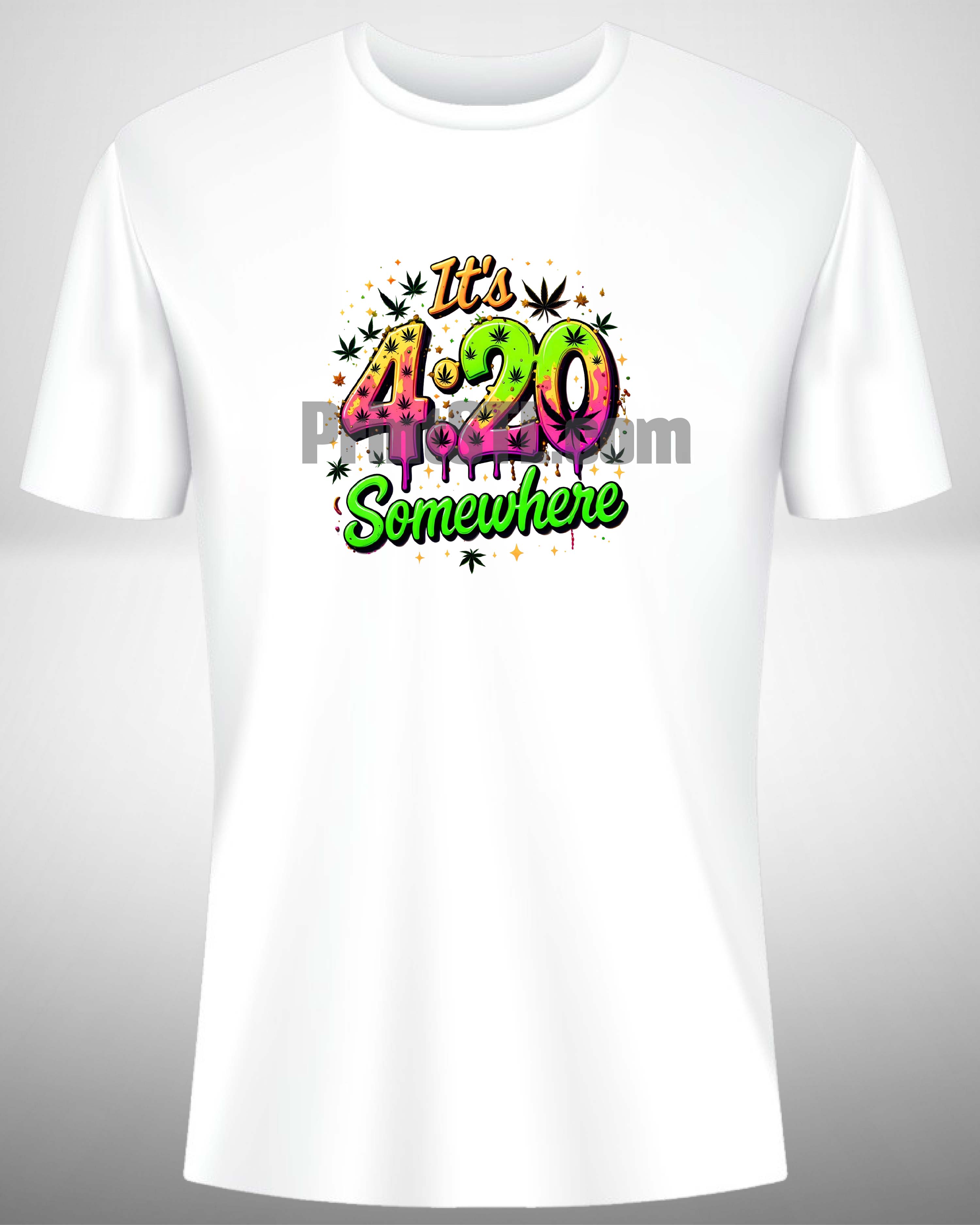 Loud and Lit ~ It’s 4:20 Somewhere DTF Transfer