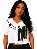 Chris x Usher 2026 Rhinestone Jersey – Green Crystal Concert Shirt | One of a Kind