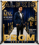 King of the Prom Send-Off Backdrop | Red Carpet Prom Background