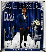 King of the Prom Send-Off Backdrop | Red Carpet Prom Background