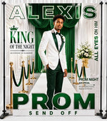 King of the Prom Send-Off Backdrop | Red Carpet Prom Background