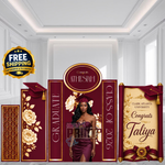 Luxe Graduation Decor Set | GOLD PACKAGE | Custom Colors Available