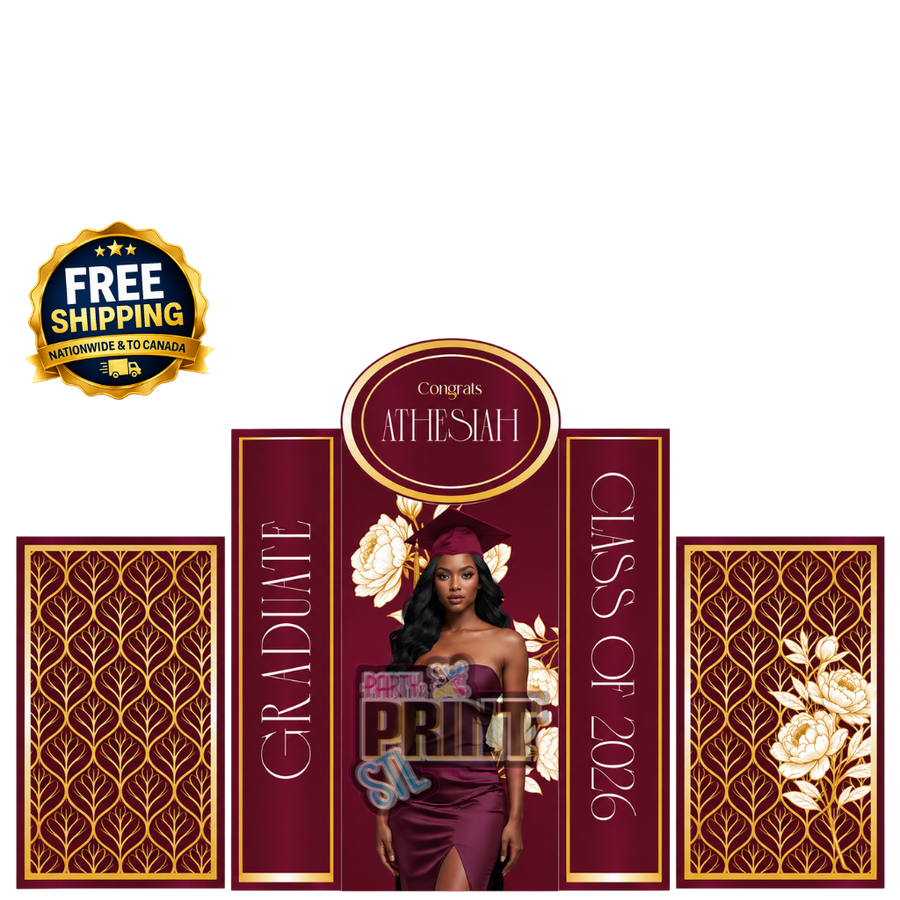 Luxe Graduation Decor Set | SILVER PACKAGE | Custom Colors Available