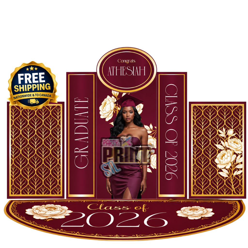 Luxe Graduation Decor Set | PLATINUM PACKAGE | Custom Colors Available