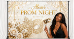 Masquerade Prom Backdrop – Custom Photo, Name & Any Color | Prom Send-Off Backdrop