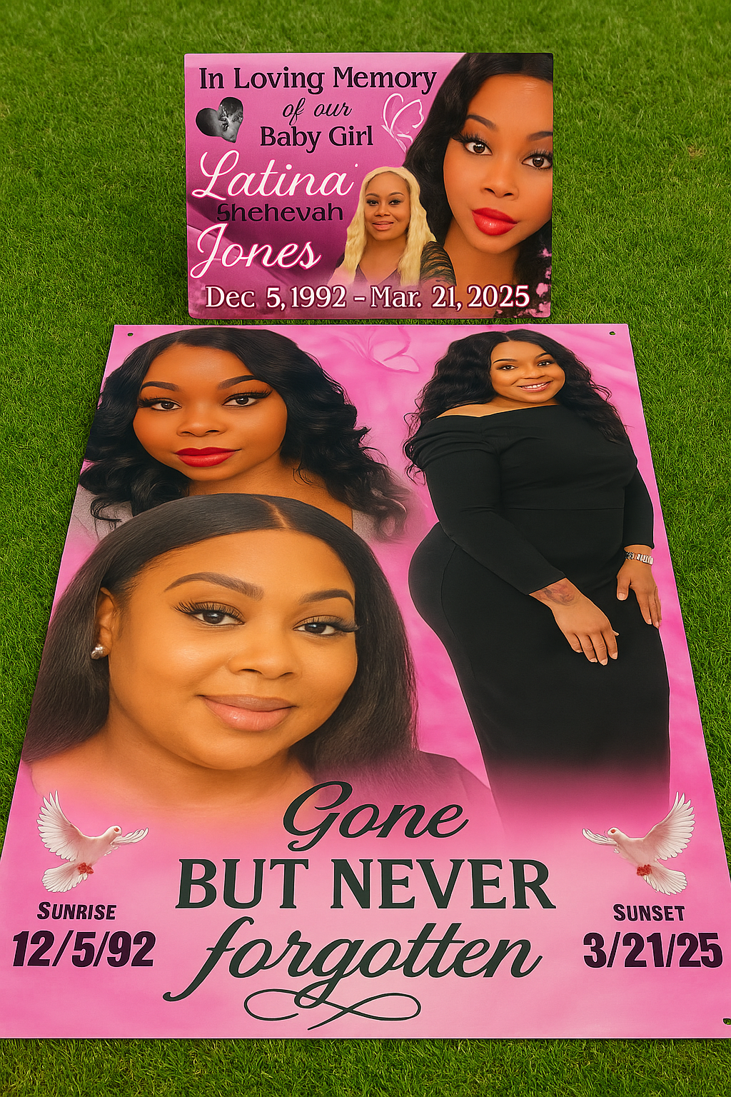 Custom Marble Memorial Stone & Grave Blanket Combo – Personalized Grave Site Tribute | Party & Print STL