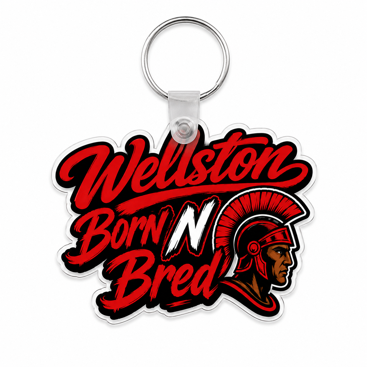 Wellston Born N Bred Acrylic Keychain | Hometown Pride Keychain | Trojan Spirit Gift | Alumni Keepsake
