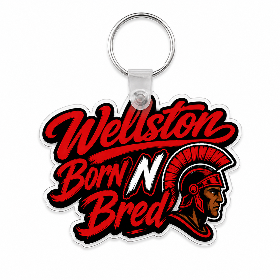 Wellston Born N Bred Acrylic Keychain | Hometown Pride Keychain | Trojan Spirit Gift | Alumni Keepsake