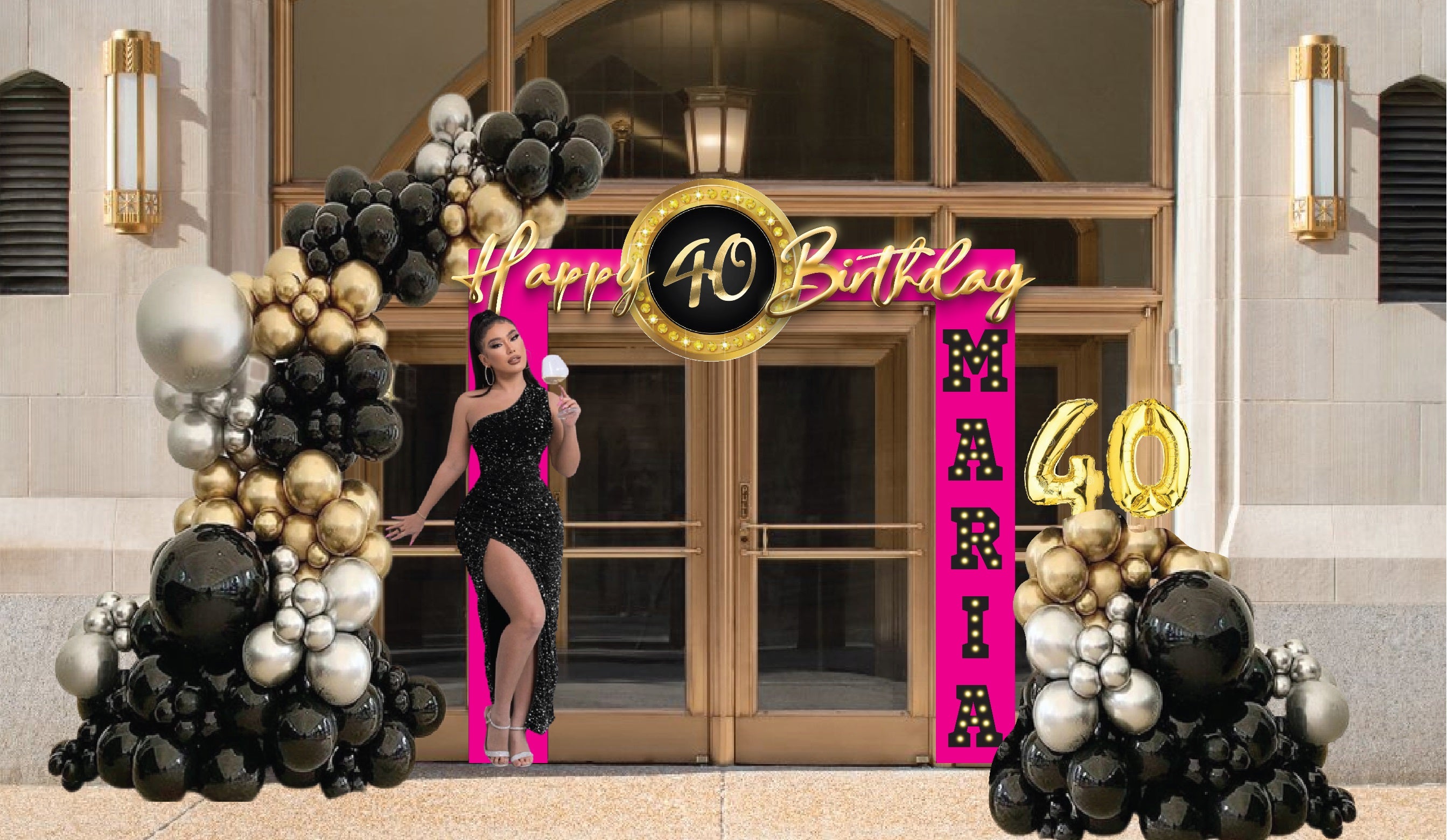 Grand Birthday Entryway