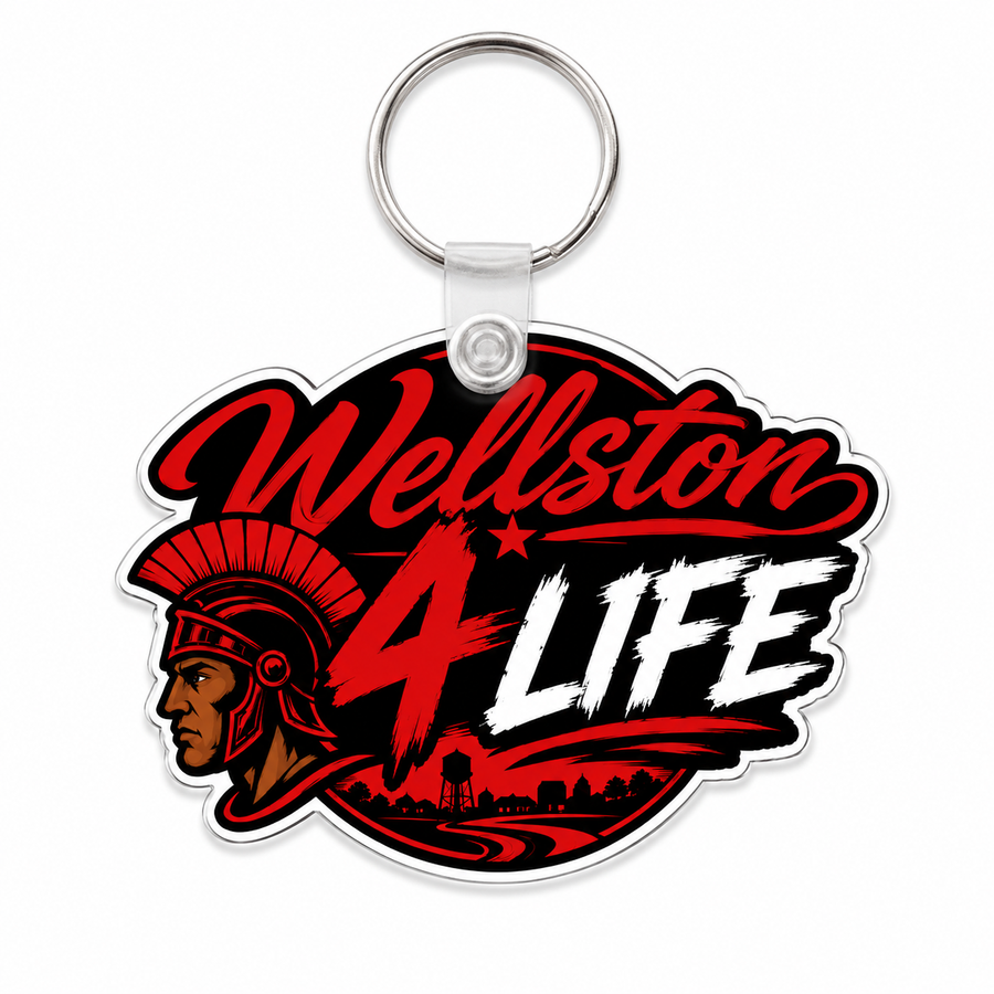 Wellston 4 Life Acrylic Keychain | Custom School Spirit Keychain | Alumni Pride Gift | Wellston Fan Accessory