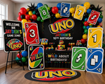 Custom Jumbo UNO Card Cutouts | Multiple Sizes | Game-Themed Party Decorations