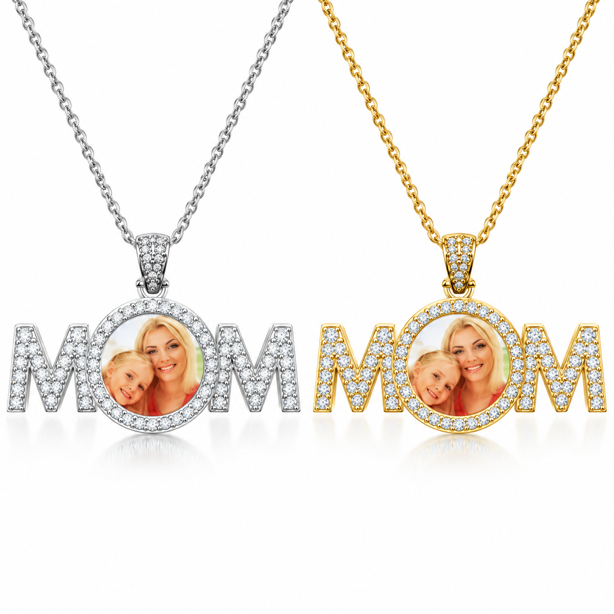 Mom Photo Necklace | Gold or Silver Tone
