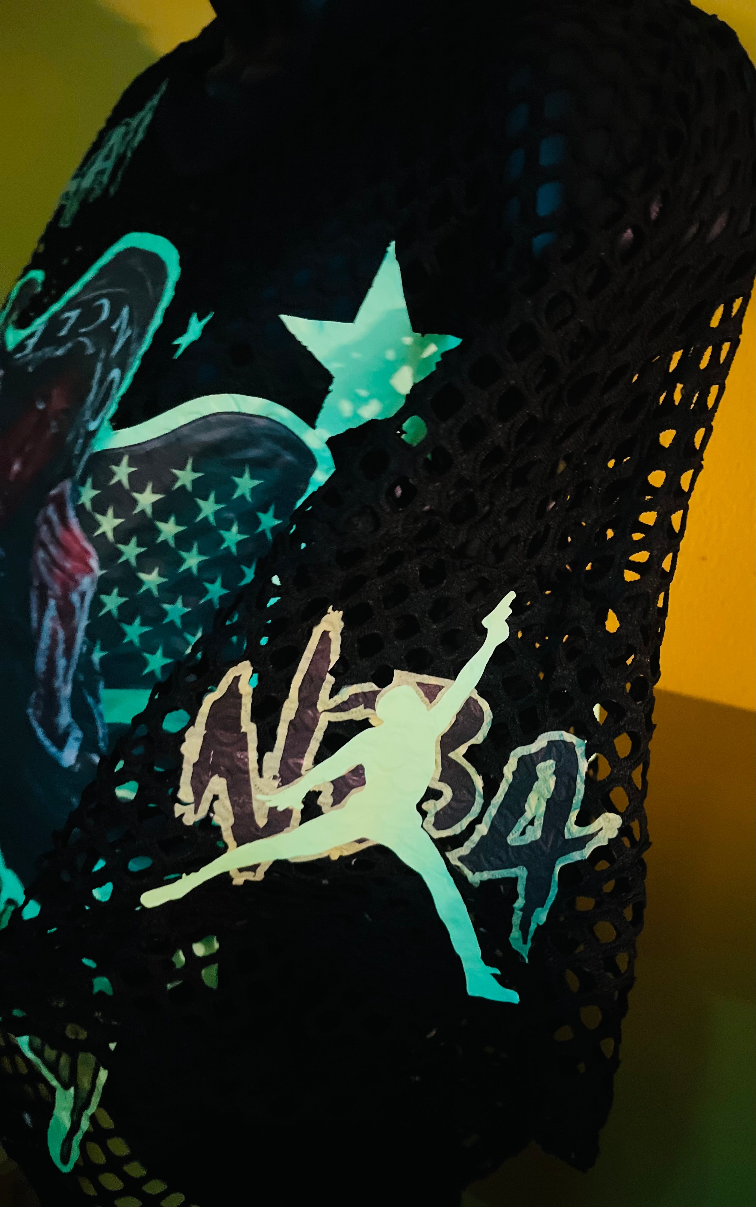 NBA YoungBoy 38 Glow-in-the-Dark Mesh Shirt | Never Broke Again Streetwear