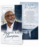 Custom Double-Sided Obituary Cards | Memorial Cards | 9"x6"