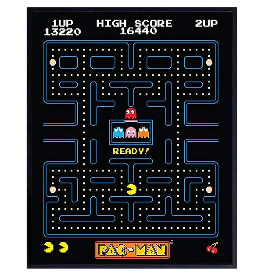 Pac-Man Cutout Props – Retro Arcade Party Decor