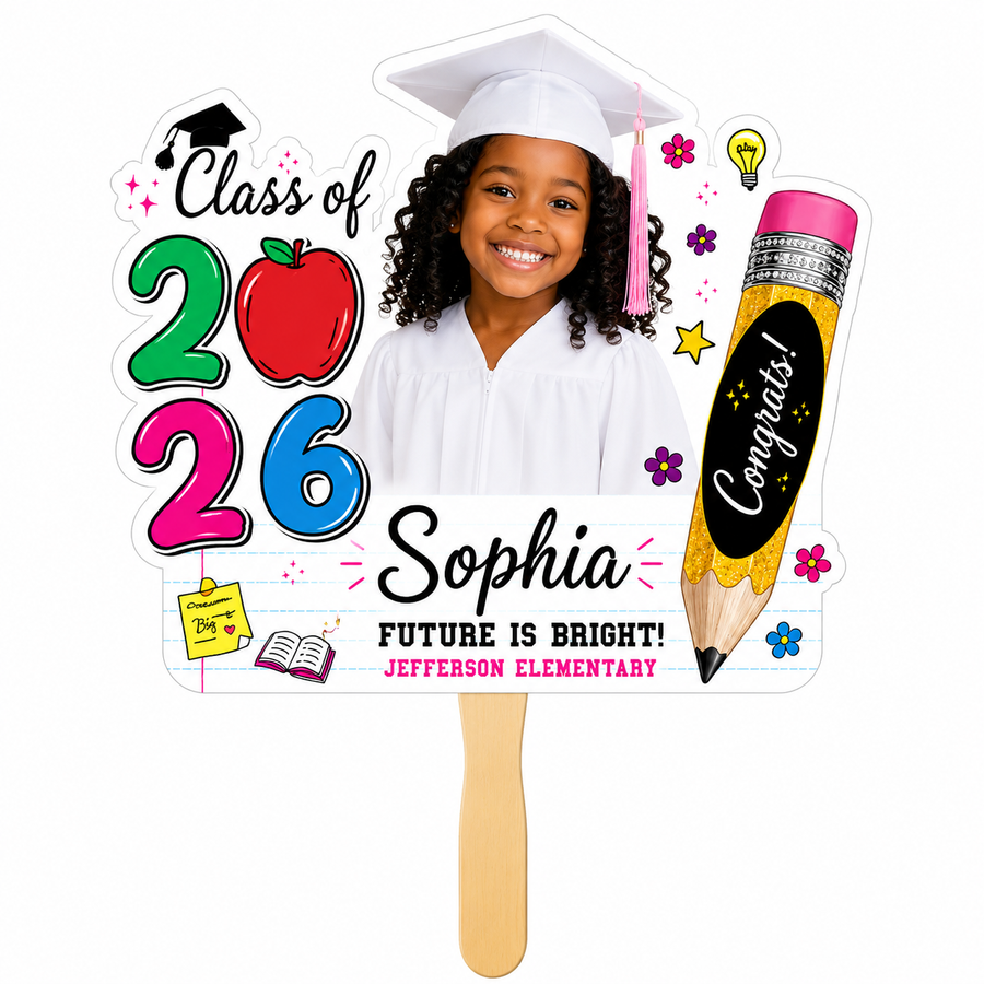 Pencil & Paper Graduation Fan | Sets of 5