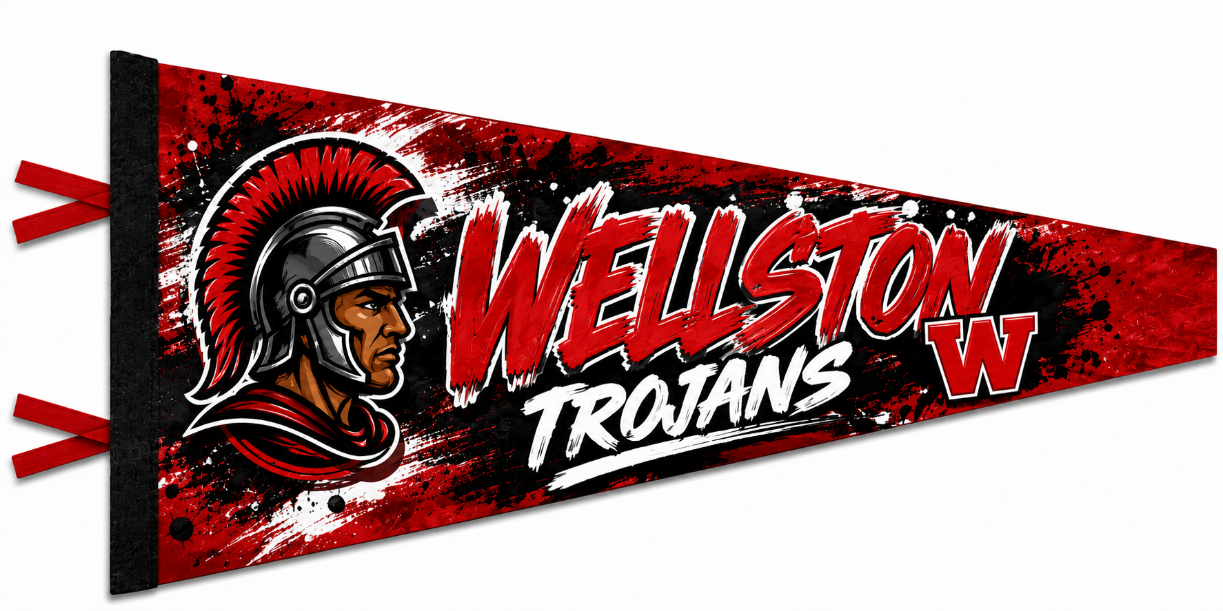 Wellston Trojans Pennant | Alumni & Reunion Fan | School Spirit Wall Banner