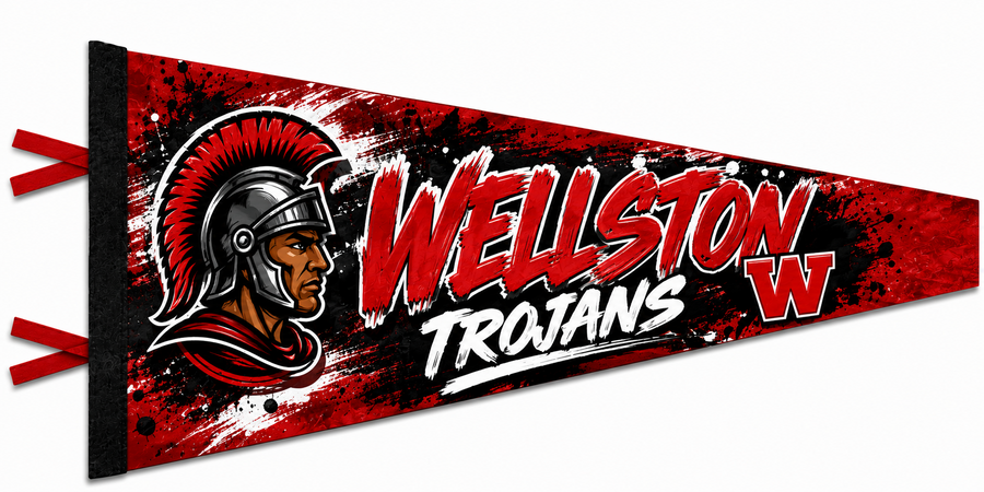 Wellston Trojans Pennant | Alumni & Reunion Fan | School Spirit Wall Banner