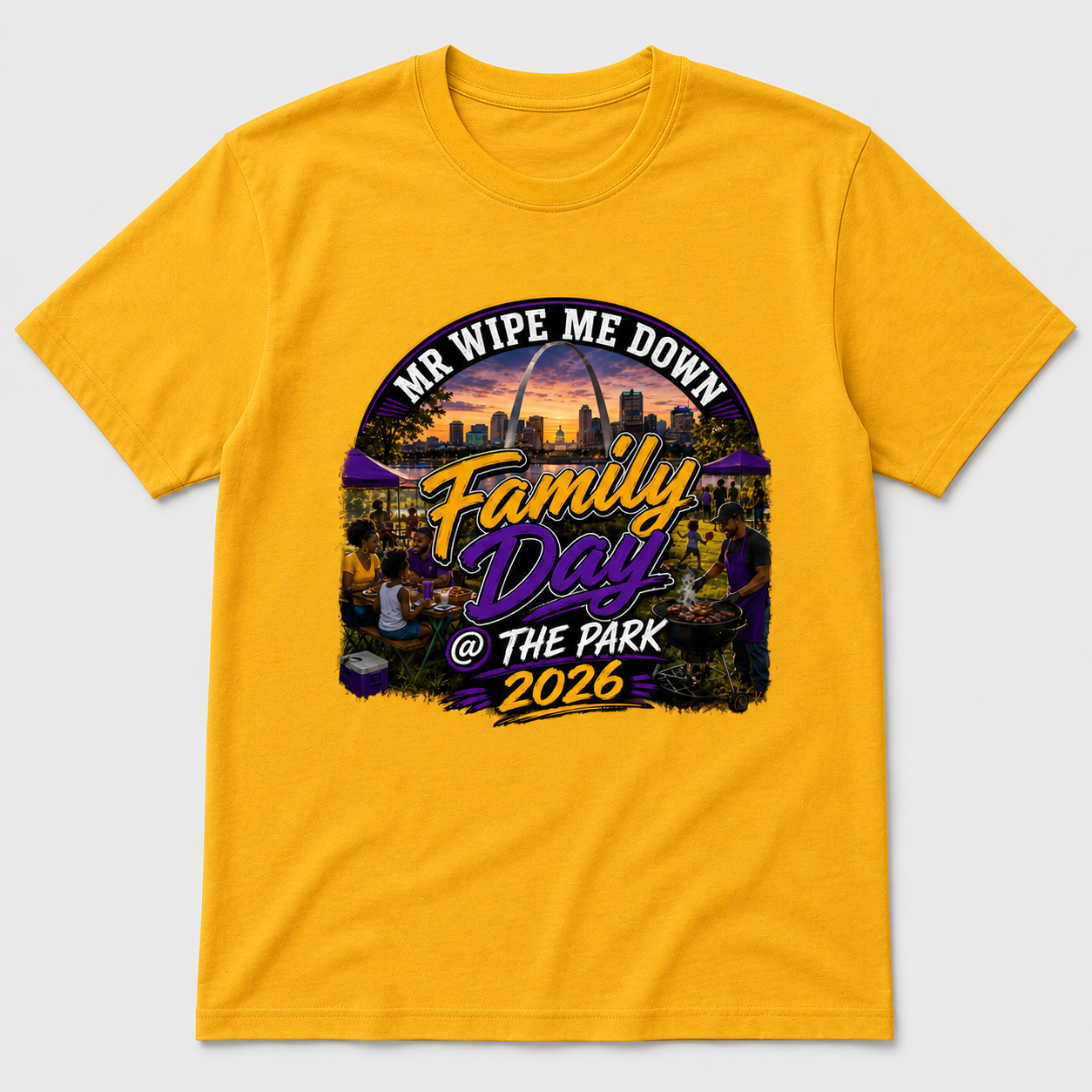 Mr. Wipe Me Down Family Day 2026 Custom Event T-Shirt | Family Reunion BBQ Shirt | Park Party Matching Shirts