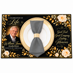 Custom Memorial Placemats | Personalized Celebration of Life Table Décor | Funeral & Repast Place Settings