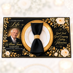 Custom Memorial Placemats | Personalized Celebration of Life Table Décor | Funeral & Repast Place Settings