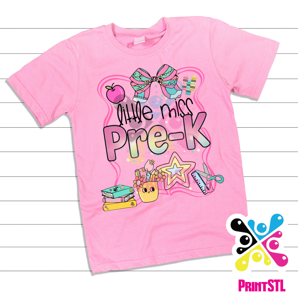 Little Miss Pencil Bow School Grades Bundle – PreK to 6th Grade Digital Download | PNG File