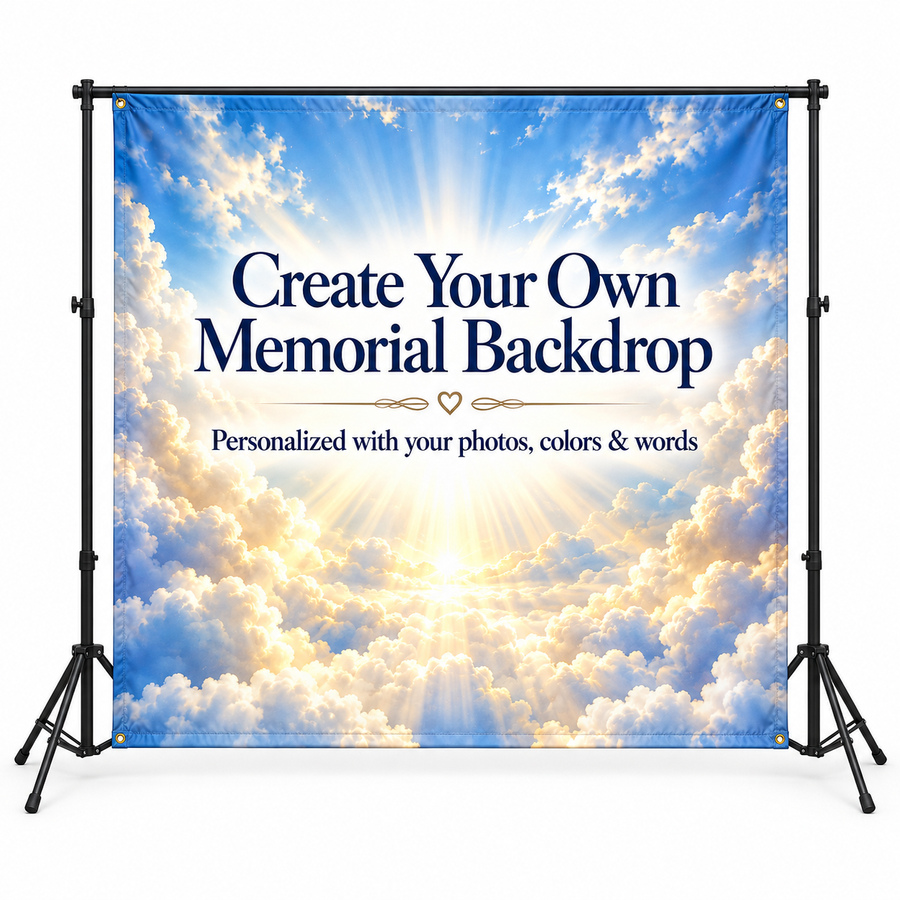 Memorial Remembrance Backdrop | Personalized | Custom Backdrop