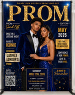 Glam Prom Magazine Backdrop | Custom Prom Send-Off Magazine Cover Backdrop | Personalized Photo Prom Background