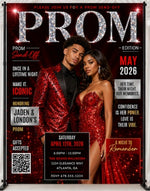 Glam Prom Magazine Backdrop | Custom Prom Send-Off Magazine Cover Backdrop | Personalized Photo Prom Background