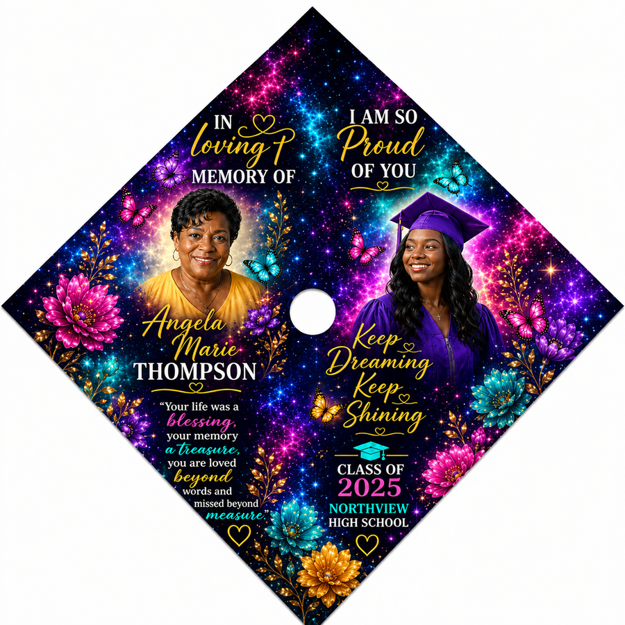 Proud In Spirit Graduation Cap Topper | Custom Colors Available