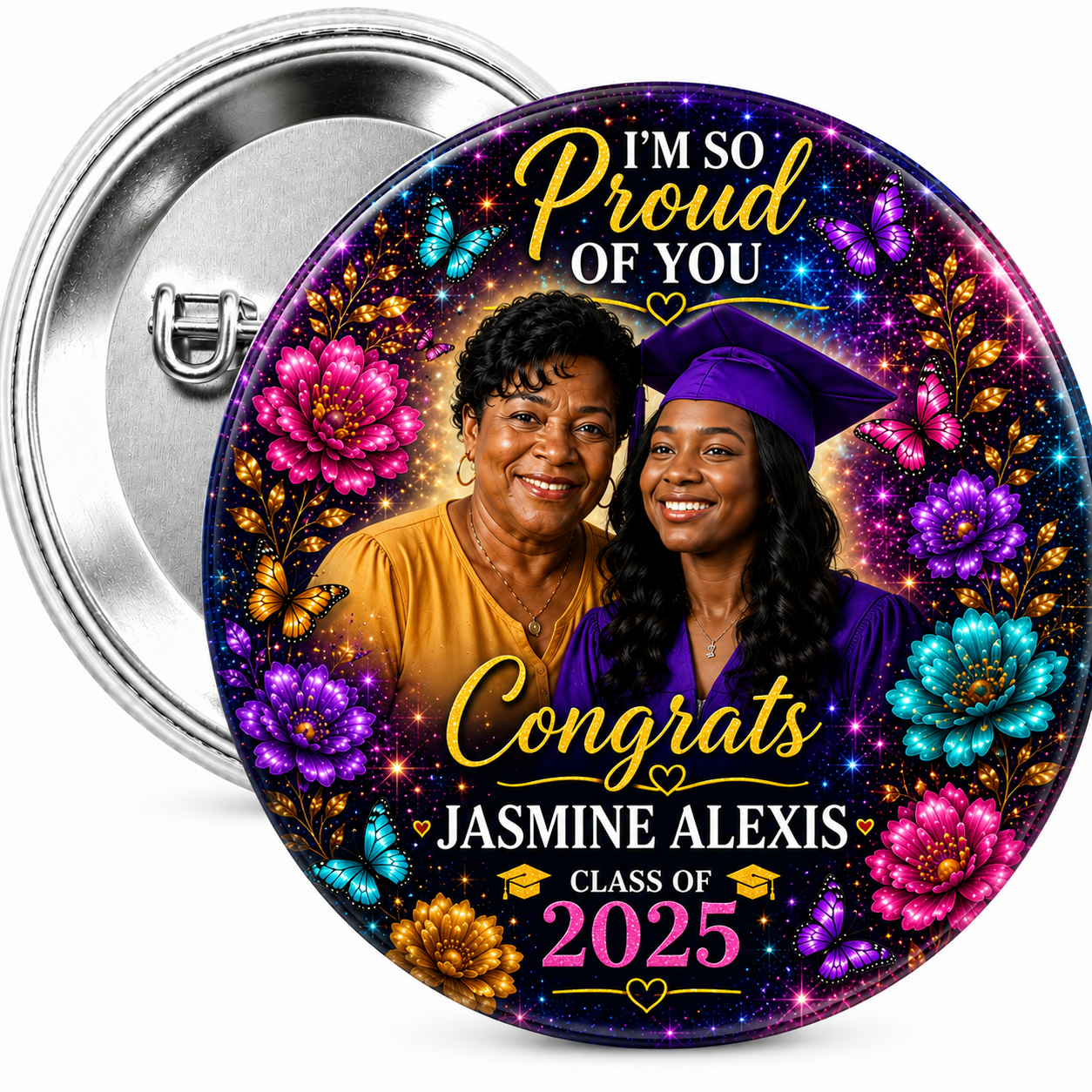 Proud In Spirit Graduation Pin Back Button