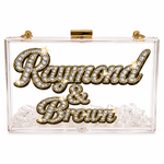 Raymond & Brown Legends Clear Crossbody Bag | Gold Chain Acrylic Purse