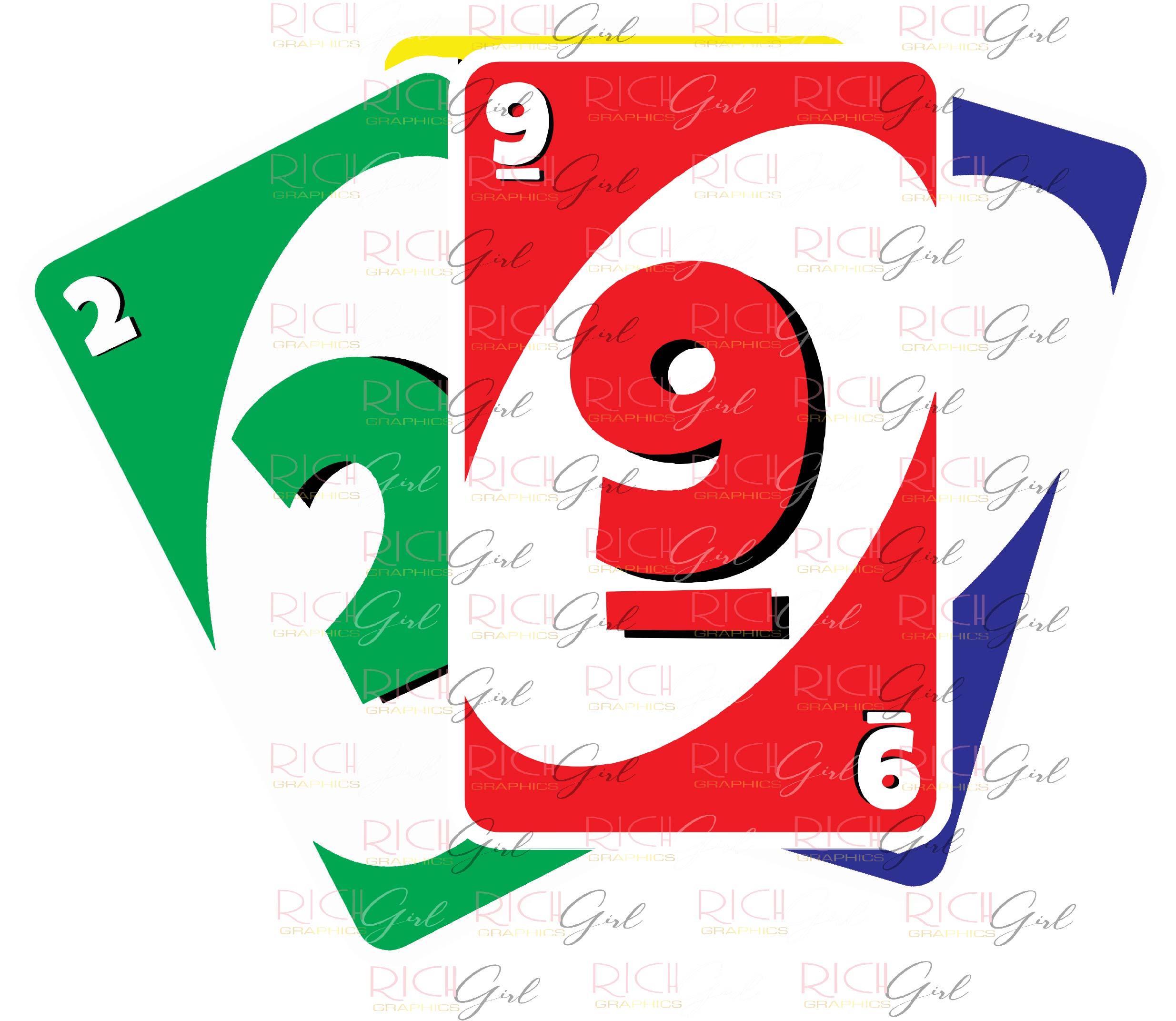 Uno Cutout Props - RED CARDS