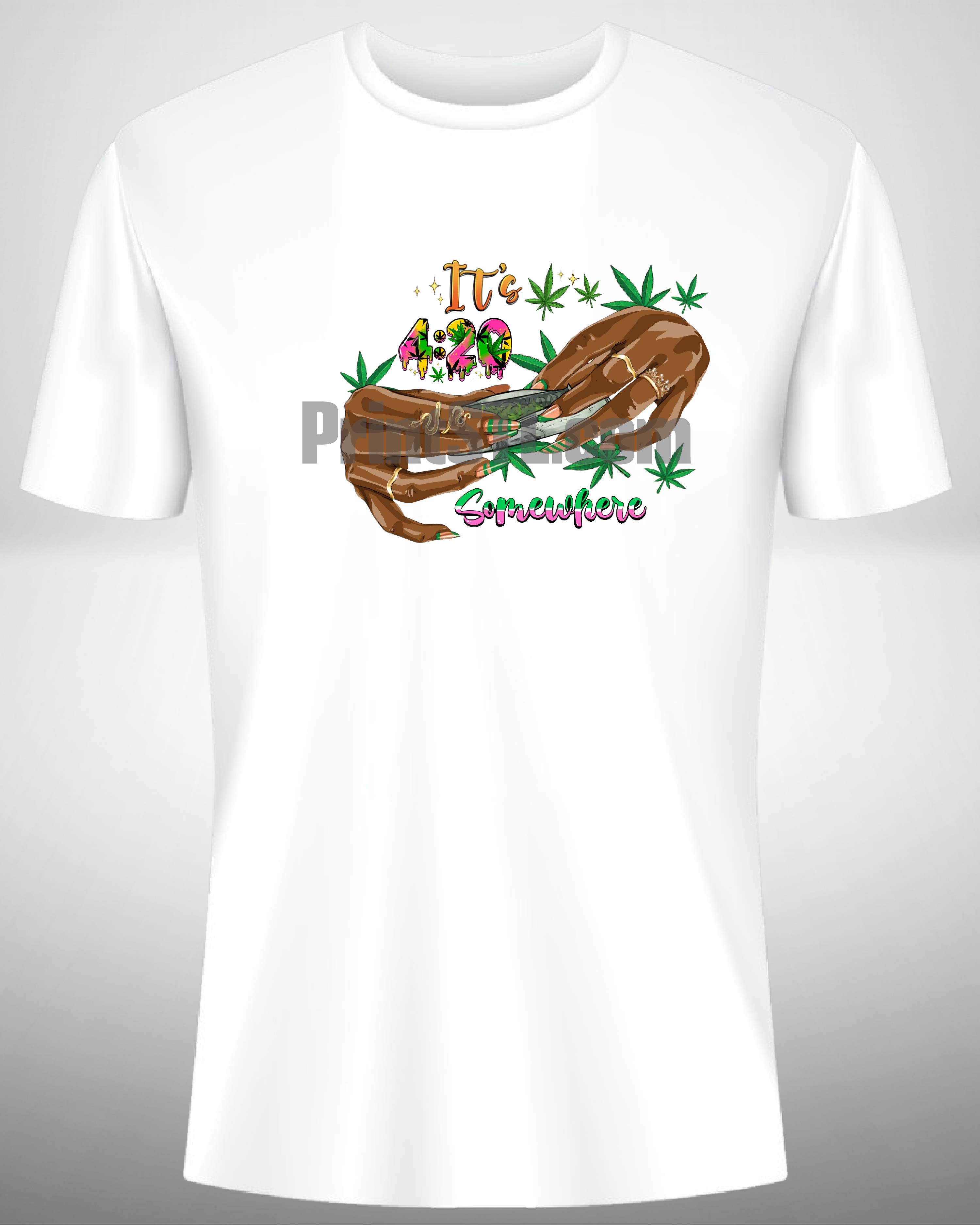 “It’s 4:20 Somewhere” Rolling Hands DTF Transfer