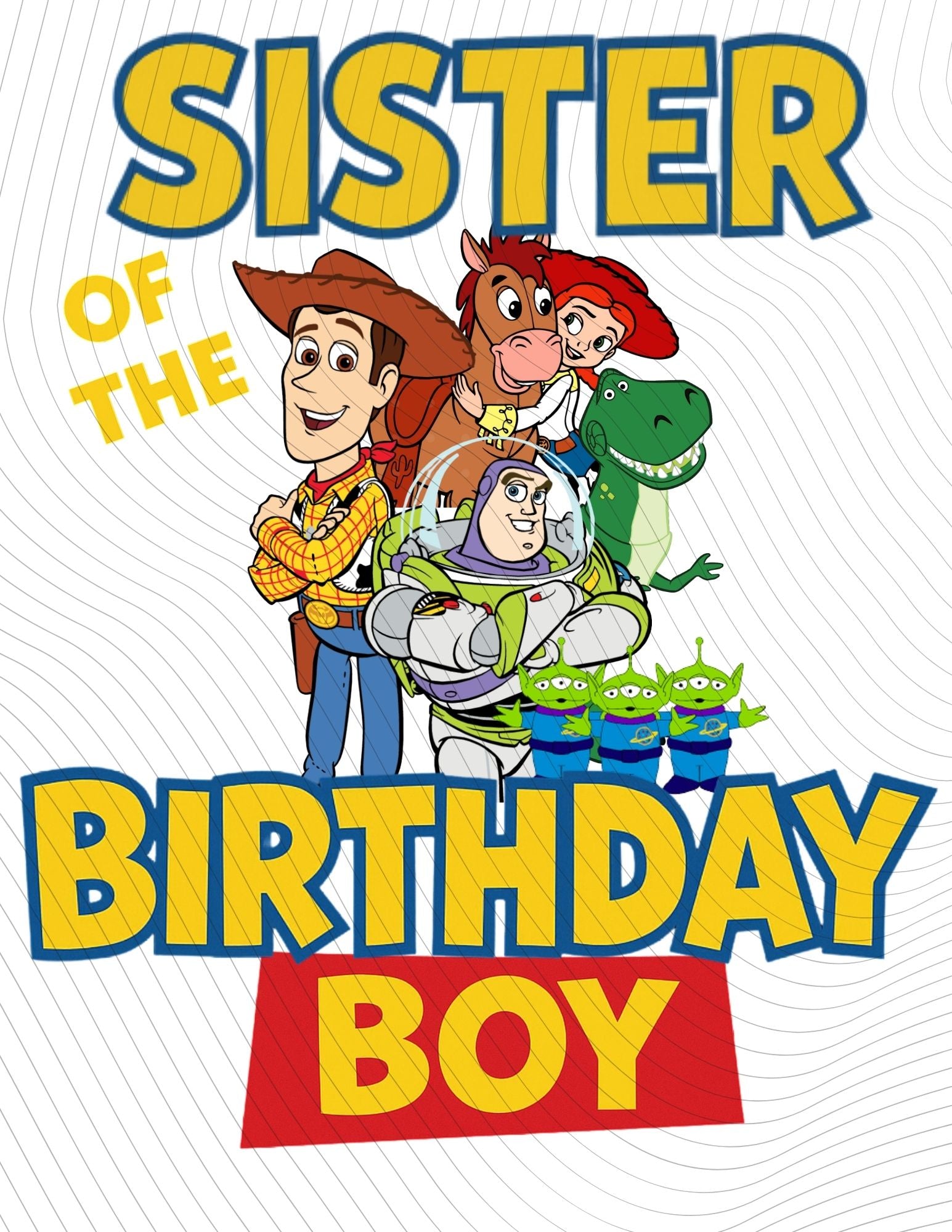 Woody and Friends Birthday Crew Shirt – Mommy, Daddy, Brother, Sister, Aunt, Uncle, Grandma, Grandpa | Printed DTF Transfer or Digital Download