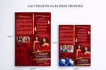 Custom Tri-Fold Obituary Funeral Program | 11"x17" or 11"x14"| Memorial Service Brochure with Photos & Order of Service