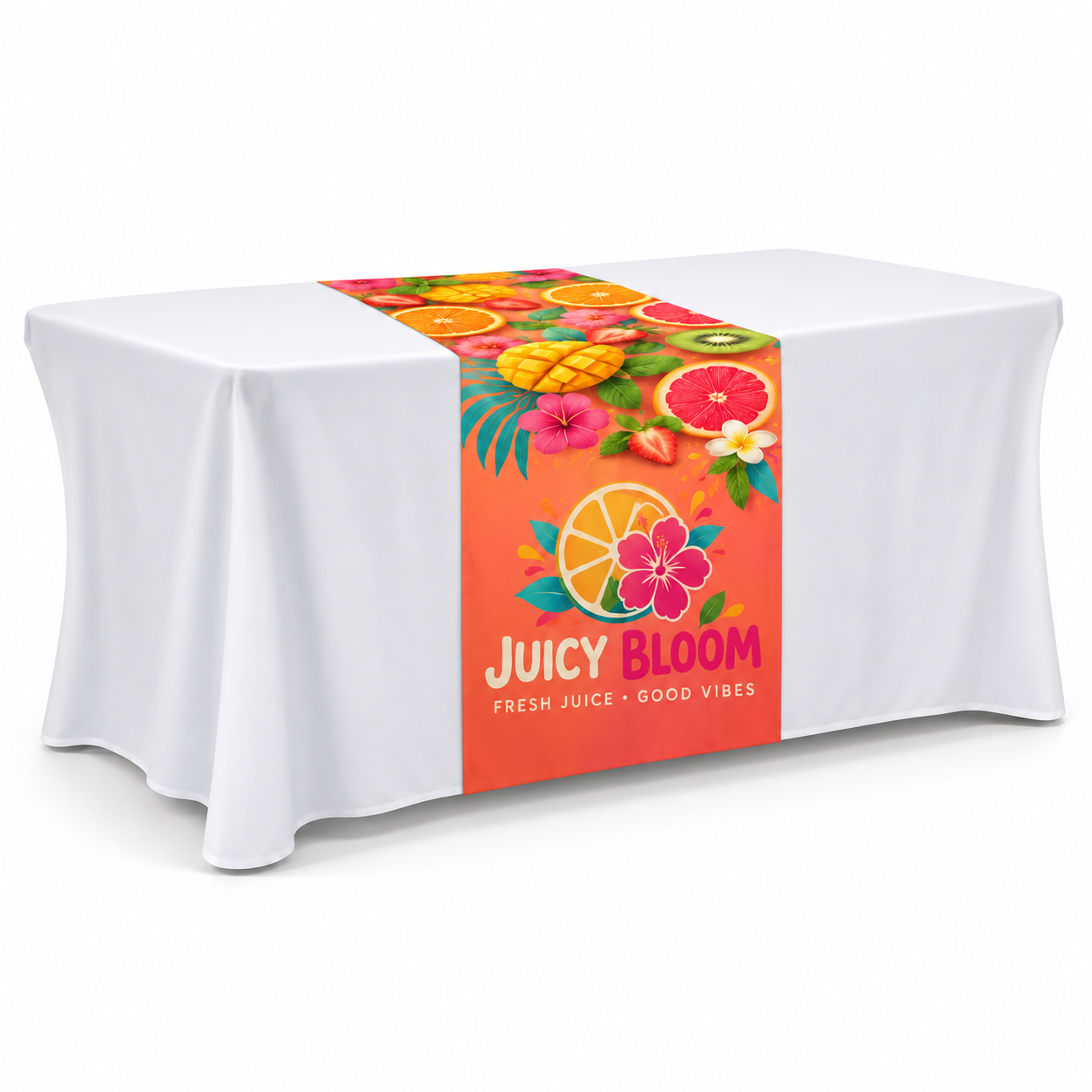 Custom Vinyl Table Runner | Business Branding | Event & Trade Show Display