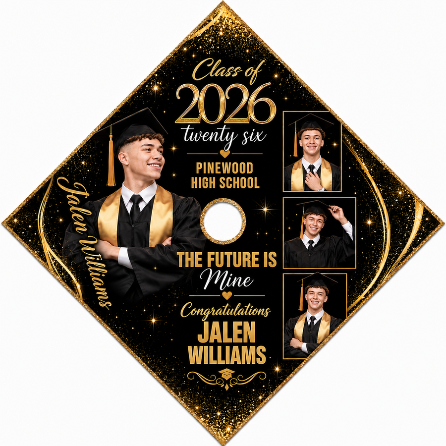 The Future Is Mine Graduation Cap Topper | Custom Colors Available