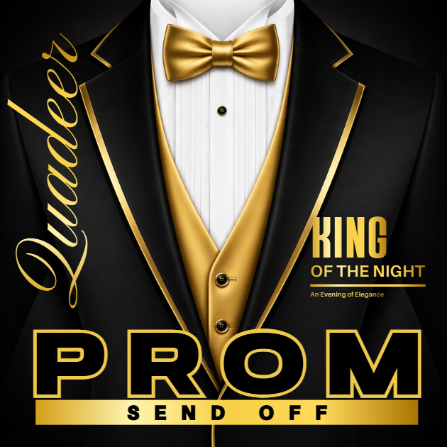 Prom Send-Off Tuxedo Backdrop – Custom Name & Any Color Combo | Prom Night Photo Backdrop