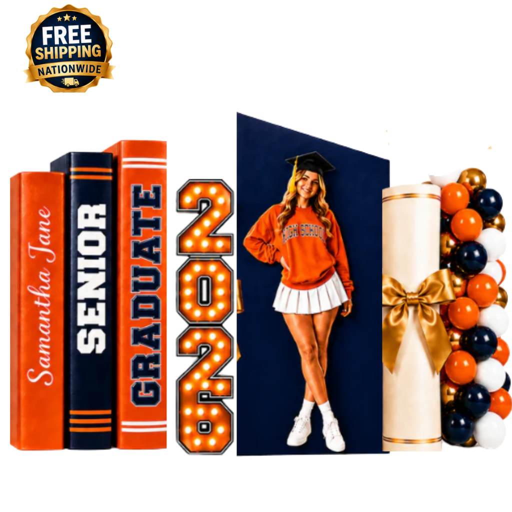 Varsity Graduation Panel Decor Set | GOLD PACKAGE | Any Color Combo
