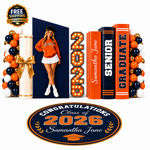 Varsity Graduation Panel Decor Set | PLATINUM PACKAGE | Any Color Combo