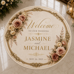 Vintage Elegance Wedding Floor Decal | Personalized Luxury Wedding Floor Wrap