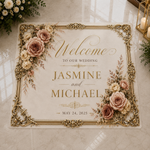 Vintage Elegance Wedding Floor Decal | Personalized Luxury Wedding Floor Wrap
