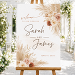 Boho Wedding Welcome Sign | Personalized Wedding Welcome Board