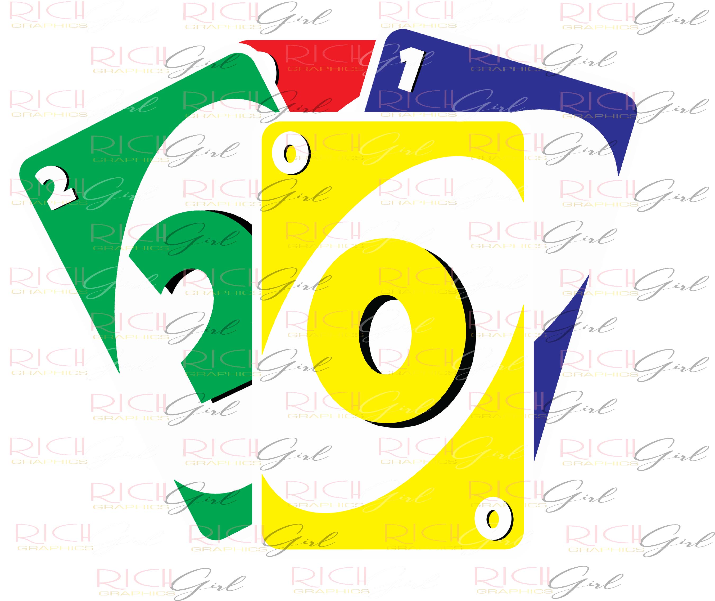 Uno Cutout Props - YELLOW CARDS
