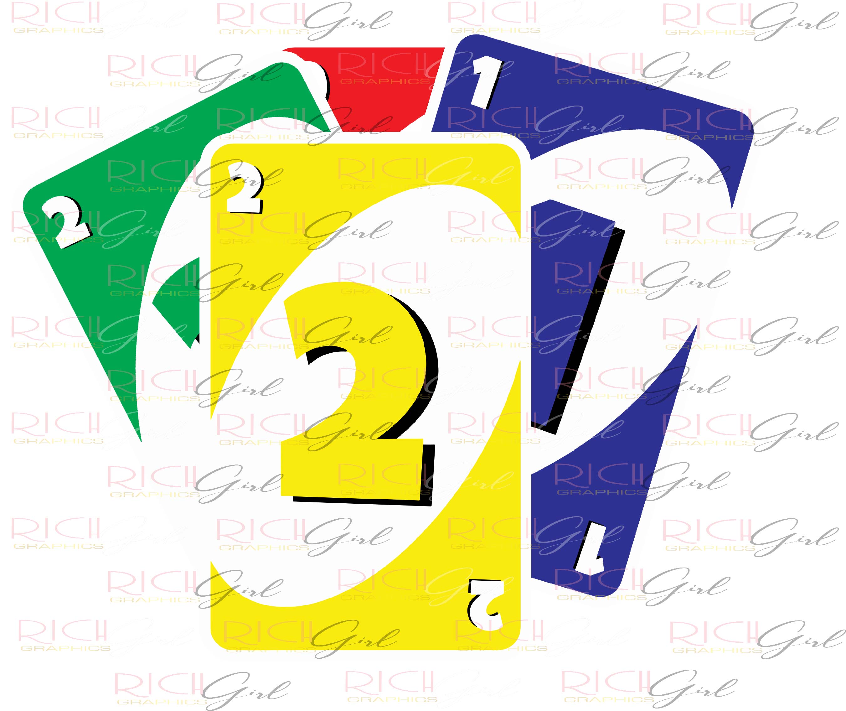 Uno Cutout Props - YELLOW CARDS