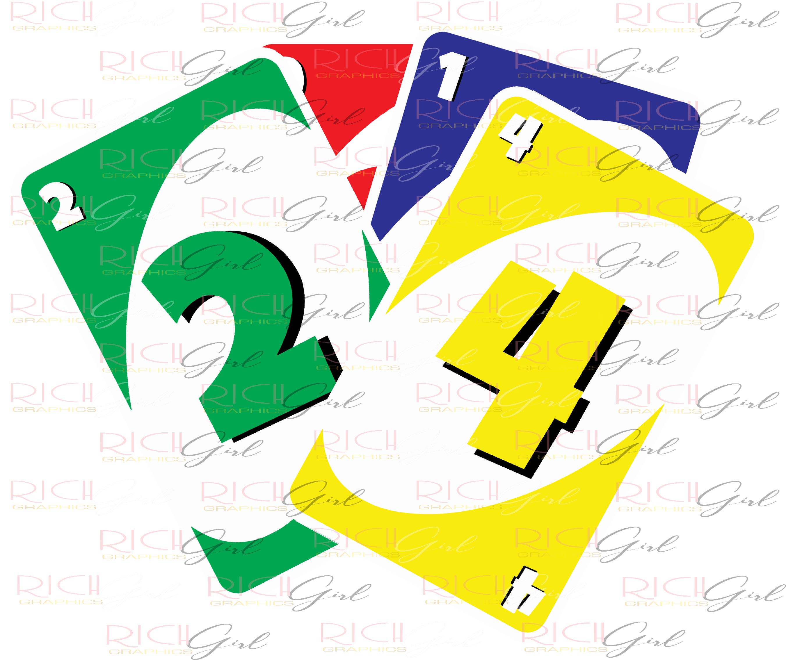 Uno Cutout Props - YELLOW CARDS